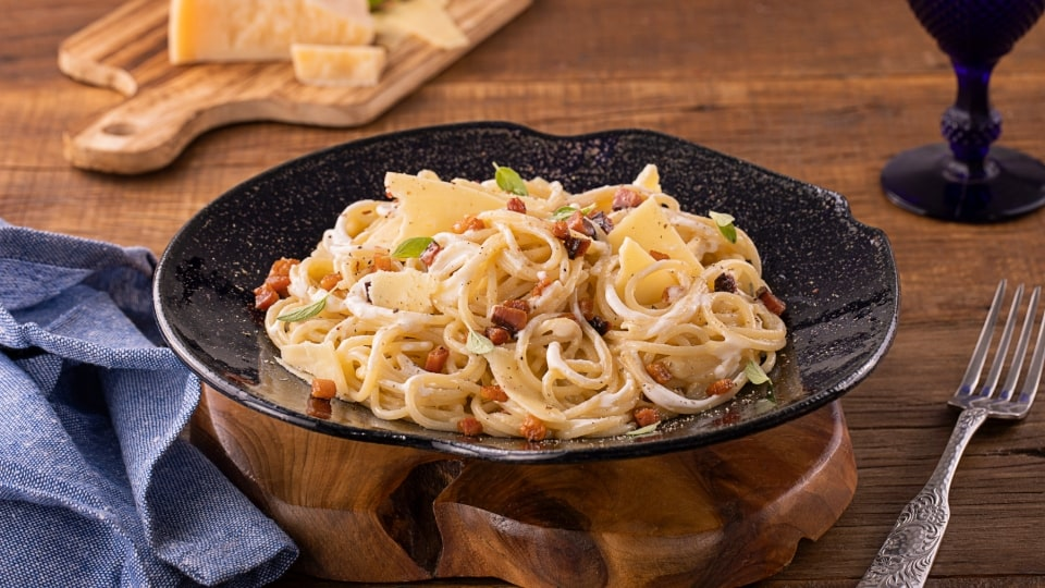 Carbonara com Creme de ricota
